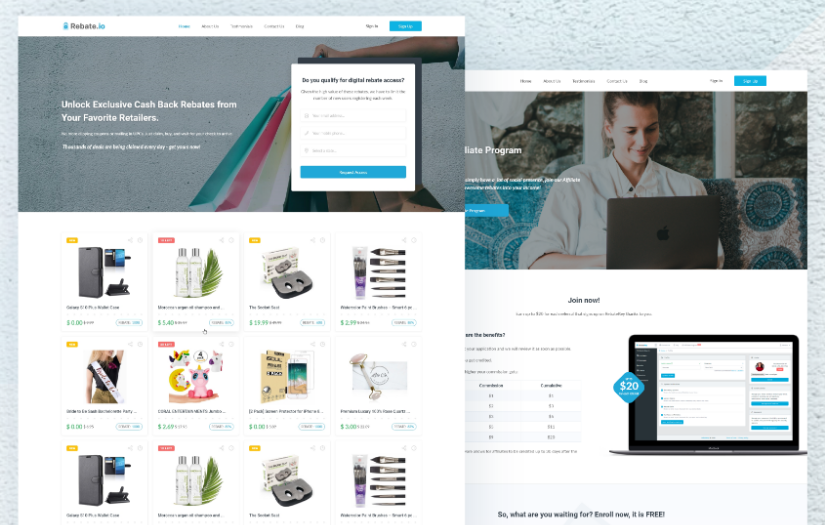 Coupon and discount website screenshot 1